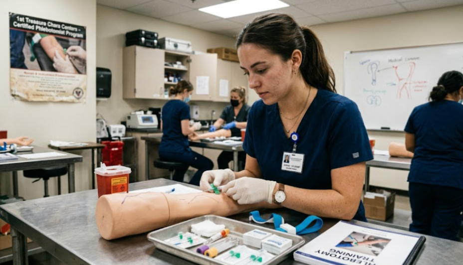 Student-practicing-how-to-draw-blood