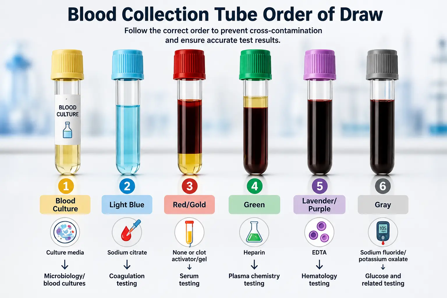 phlebotomy blood draw tubes